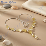 Load image into Gallery viewer, Silver Citrine Gemstone Necklace for Women | Fashion Jewelry