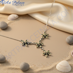 Load image into Gallery viewer, 925 Silver Floral Necklace | Crystal Stone | For Women | Gift