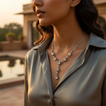 Load image into Gallery viewer, 925 Silver Cubic Zirconia Necklace for Women | Daily Wear