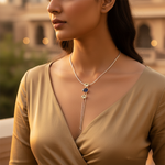 Load image into Gallery viewer, 925 Silver Gemstone Drop Necklace for Women | Daily Wear