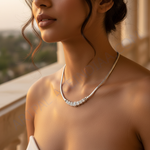 Load image into Gallery viewer, Silver Cubic Zirconia Necklace | Women's Elegant Jewelry