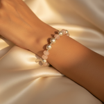 Load image into Gallery viewer, Rose Quartz & Pearl Beaded Necklace | gold plating Accent | Women's Jewelry