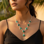 Load image into Gallery viewer, 925 Silver Malachite Necklace for Women | Gemstone Jewelry