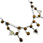 Load image into Gallery viewer, Tiger Eye Stone Necklace in 925 Silver for Women