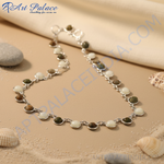 Load image into Gallery viewer, Silver Bezel Set Gemstone Necklace | Women's Daily Wear Jewelry