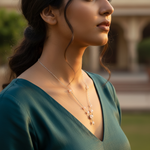 Load image into Gallery viewer, 925 Silver Lapis Lazuli Bead Necklace for Women | Gemstone Jewelry