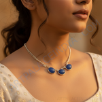 Load image into Gallery viewer, 925 Silver Blue Gemstone Necklace for Women | Daily Wear