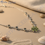 Load image into Gallery viewer, 925 Silver Peridot & Grey Gemstone Necklace | Women's Jewelry