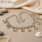 Load image into Gallery viewer, 925 Silver Citrine Gemstone Necklace | Women's Fashion Jewelry