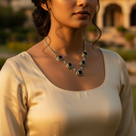 Load image into Gallery viewer, 925 Silver Onyx Necklace for Women | Daily Wear Necklace