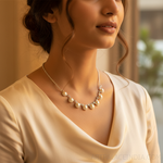 Load image into Gallery viewer, Silver Pearl Necklace | Delicate Freshwater Pearl Jewelry for Women