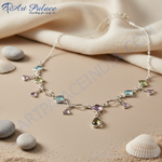 Load image into Gallery viewer, 925 Silver Gemstone Necklace for Women | Colorful Daily Jewelry