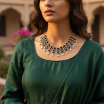 Load image into Gallery viewer, Silver Gemstone Necklace | Multi-Stone Choker for Women