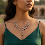 Load image into Gallery viewer, 925 Silver Garnet Gemstone Necklace for Women | Gift Jewelry