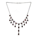 Load image into Gallery viewer, 925 Silver Garnet Gemstone Necklace for Women | Gift Jewelry