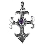 Load image into Gallery viewer, 925 Silver Amethyst Cross Pendant for Women | Gemstone Jewelry