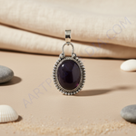 Load image into Gallery viewer, 925 Silver Onyx Pendant for Women | Daily Wear Jewelry