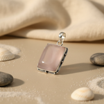 Load image into Gallery viewer, 925 Silver Rose Quartz Pendant for Women | Gemstone Jewelry