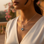 Load image into Gallery viewer, 925 Silver Blue Topaz Pendant for Women | Gemstone Jewelry