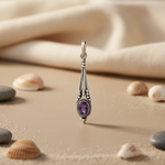 Load image into Gallery viewer, 925 Silver Amethyst Teardrop Pendant for Women | Gift Jewelry