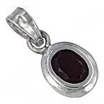 Load image into Gallery viewer, 925 Silver Oval Garnet Pendant for Women | Gemstone Jewelry