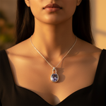 Load image into Gallery viewer, 925 Silver Iolite Pendant for Women | Gemstone Jewelry