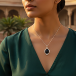 Load image into Gallery viewer, 925 Silver Black Onyx Pendant for Women | Gemstone Jewelry