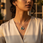 Load image into Gallery viewer, 925 Silver Green Amethyst Pendant for Women | Daily Wear
