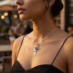 Load image into Gallery viewer, 925 Silver Black Onyx Pendant for Women | Gemstone Jewelry