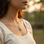 Load image into Gallery viewer, 925 Silver Labradorite Flower Pendant for Women | Gemstone Jewelry