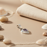 Load image into Gallery viewer, 925 Silver Amethyst Teardrop Pendant | Women's Jewelry Gift
