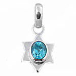 Load image into Gallery viewer, 925 Silver Blue Topaz Star Pendant for Women | Gemstone Jewelry