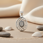 Load image into Gallery viewer, 925 Silver Quartz Pendant Necklace | Women's Geometric Jewelry