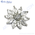 Load image into Gallery viewer, Silver Flower Stud Earrings with Cubic Zirconia | Women's Jewelry