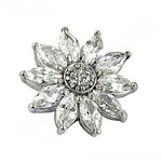 Load image into Gallery viewer, Silver Flower Stud Earrings with Cubic Zirconia | Women's Jewelry