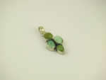 Load image into Gallery viewer, 925 sterling silver pendant with assorted turquoise and green gemstones.