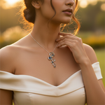 Load image into Gallery viewer, 925 Silver Black Gemstone Pendant Necklace for Women | Gift Jewelry