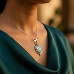 Load image into Gallery viewer, 925 Silver Moonstone Pendant for Women | Gemstone Jewelry