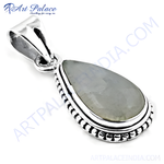 Load image into Gallery viewer, 925 sterling silver teardrop pendant with moonstone gemstone, perfect for necklace design, women's gifts