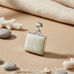 Load image into Gallery viewer, 925 Silver Moonstone Pendant for Women | Rectangle Gemstone