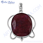 Load image into Gallery viewer, 925 Silver Ruby Pendant for Women | Gemstone Jewelry Gift
