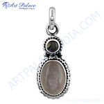 Load image into Gallery viewer, 925 sterling silver moonstone pendant, oval gemstone, women's jewelry, silver charm