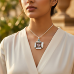 Load image into Gallery viewer, 925 Silver Rose Quartz Pearl Pendant Necklace for Women