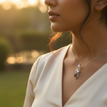 Load image into Gallery viewer, 925 Silver Cubic Zirconia & Garnet Pendant | Women's Jewelry