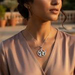 Load image into Gallery viewer, 925 Silver Peridot Star Pendant | Women's Gemstone Necklace