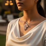 Load image into Gallery viewer, 925 Silver Pink Gemstone Pendant Necklace for Women