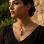 Load image into Gallery viewer, 925 Silver Red Carnelian Pendant for Women | Gemstone Jewelry