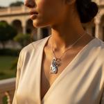 Load image into Gallery viewer, 925 Sterling Silver Cat Pendant with Star Gemstone | Gift