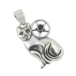 Load image into Gallery viewer, 925 Sterling Silver Cat Pendant with Star Gemstone | Gift