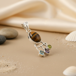 Load image into Gallery viewer, 925 Sterling Silver Tiger Eye Gemstone Pendant Necklace for Women